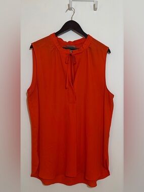 H&M Bright Orange Sleeveless Tie-Neck Camisole
